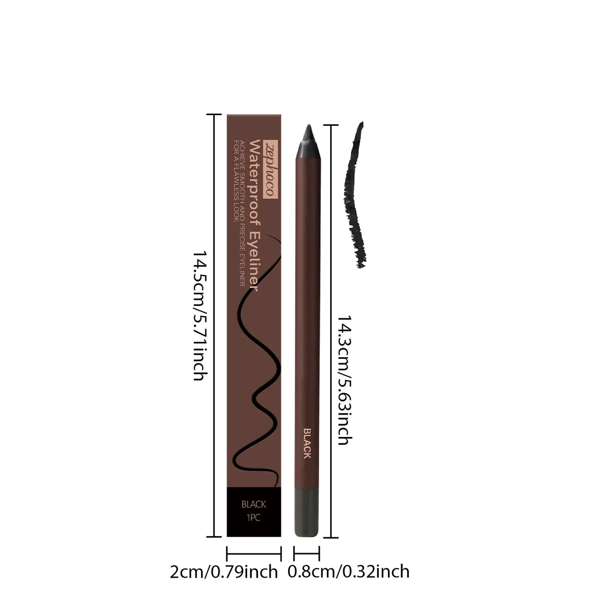 Black Gel Eyeliner Pencil – Waterproof & Long-Lasting Gel Eyeliner Pencil QXL