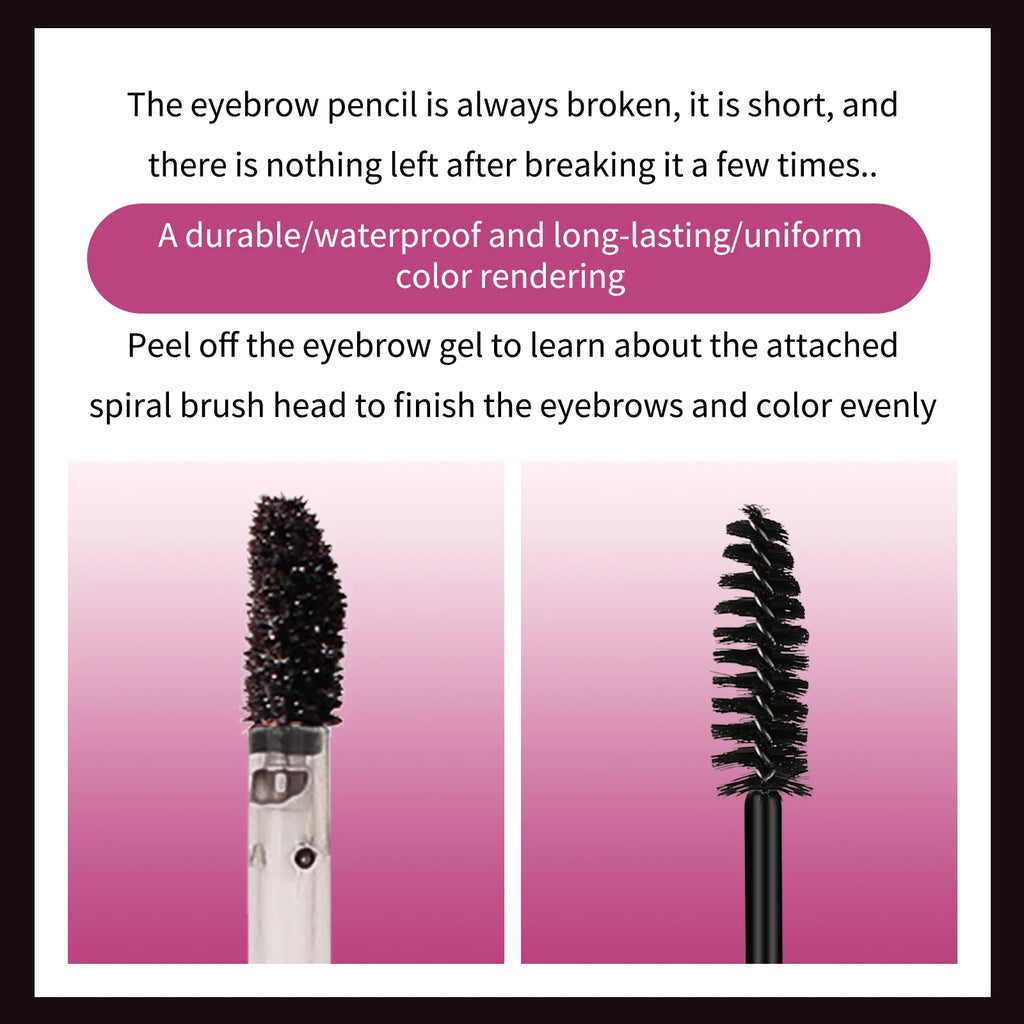 3D Waterproof Peel-Off Tinted Brow Gel | Fine Brush Included Tinted Brow Gel QXL