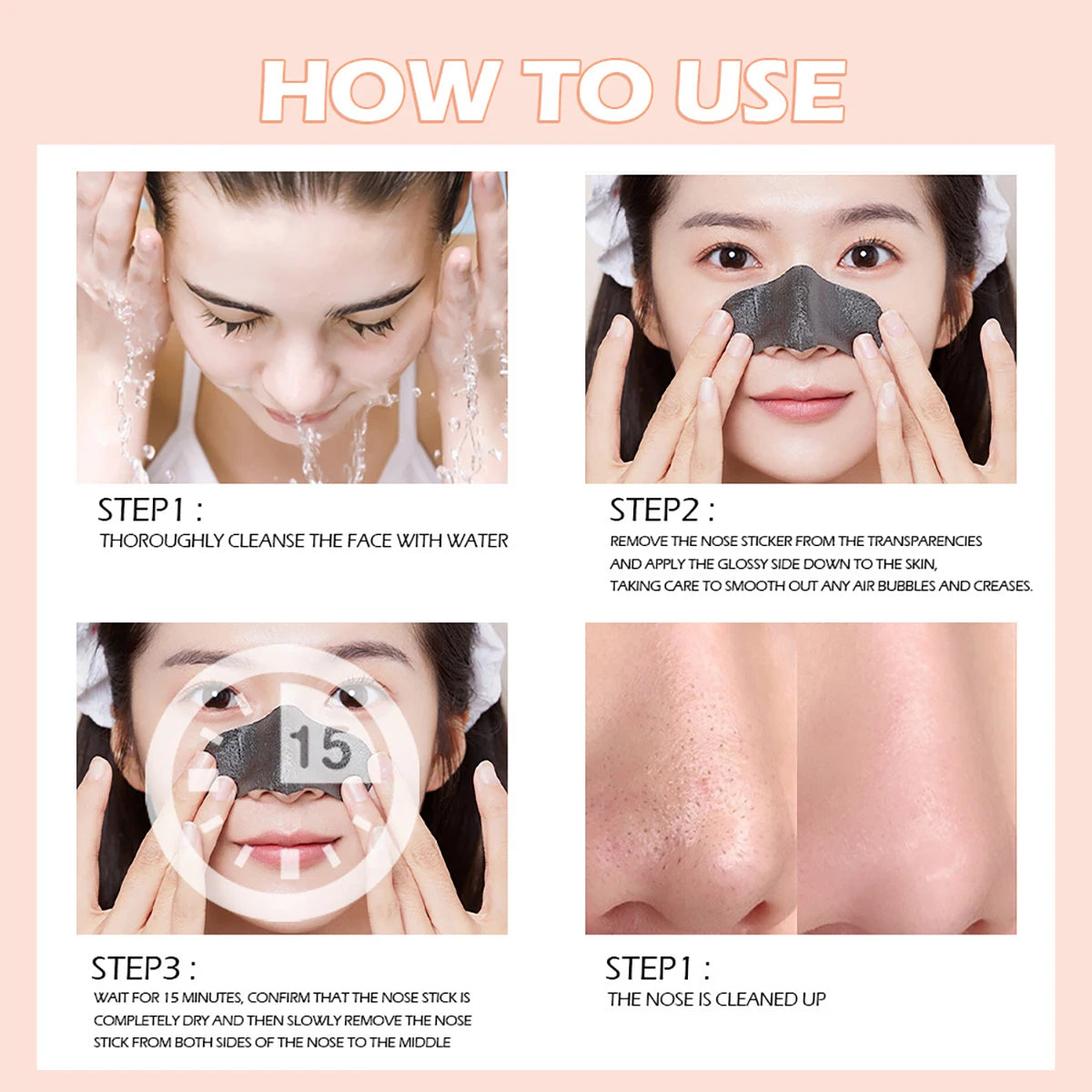 Blackhead Nose Strips Deep Pore Cleansing Patch | 10–50 Pack Nose Pore Strips QXL
