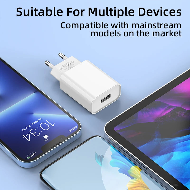 USB Wall Charger 5V 2A EU US Plug | Travel Power Adapter USB Wall Charger QXL