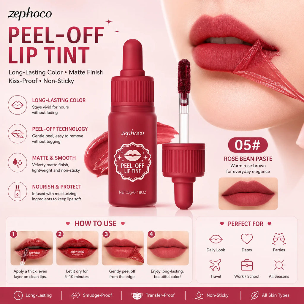 Foundation Stick & Peel-Off Lip Tint Makeup Kit | Smooth Finish Makeup Kit QXL