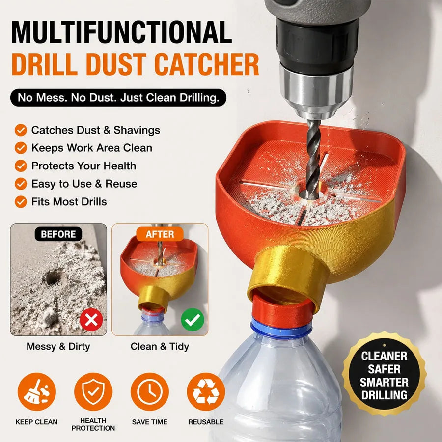 Drill Dust Collector with Positioning Guide | Drywall Tool Drill Dust Collector QXL