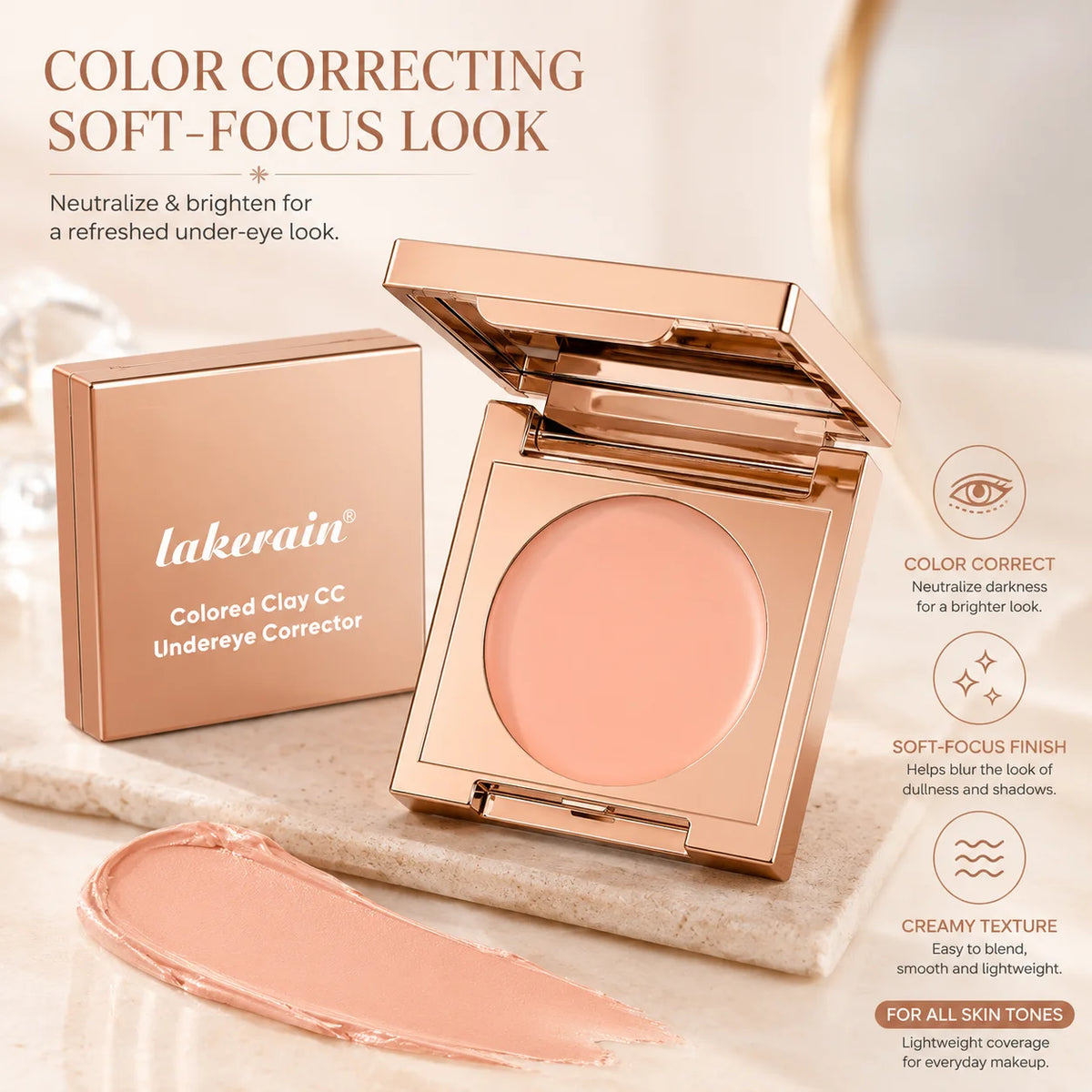 Under-Eye Color Correcting Concealer | Velvet Satin Finish Under-Eye Concealer QXL