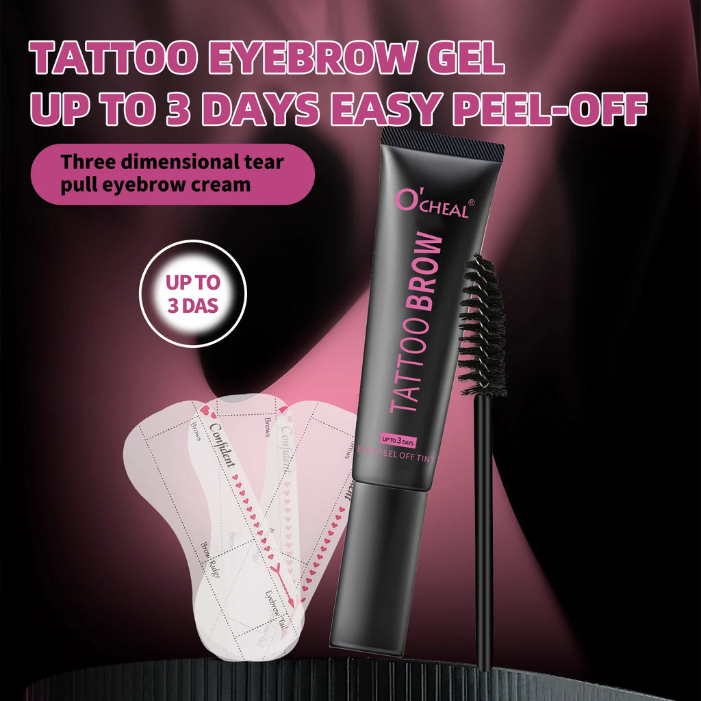 3D Waterproof Peel-Off Tinted Brow Gel | Fine Brush Included Tinted Brow Gel QXL 15ml