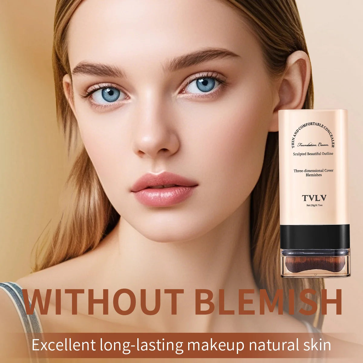 2-in-1 Concealer Foundation Stick | Velvet Finish Contour Pen Foundation Concealer Stick QXL
