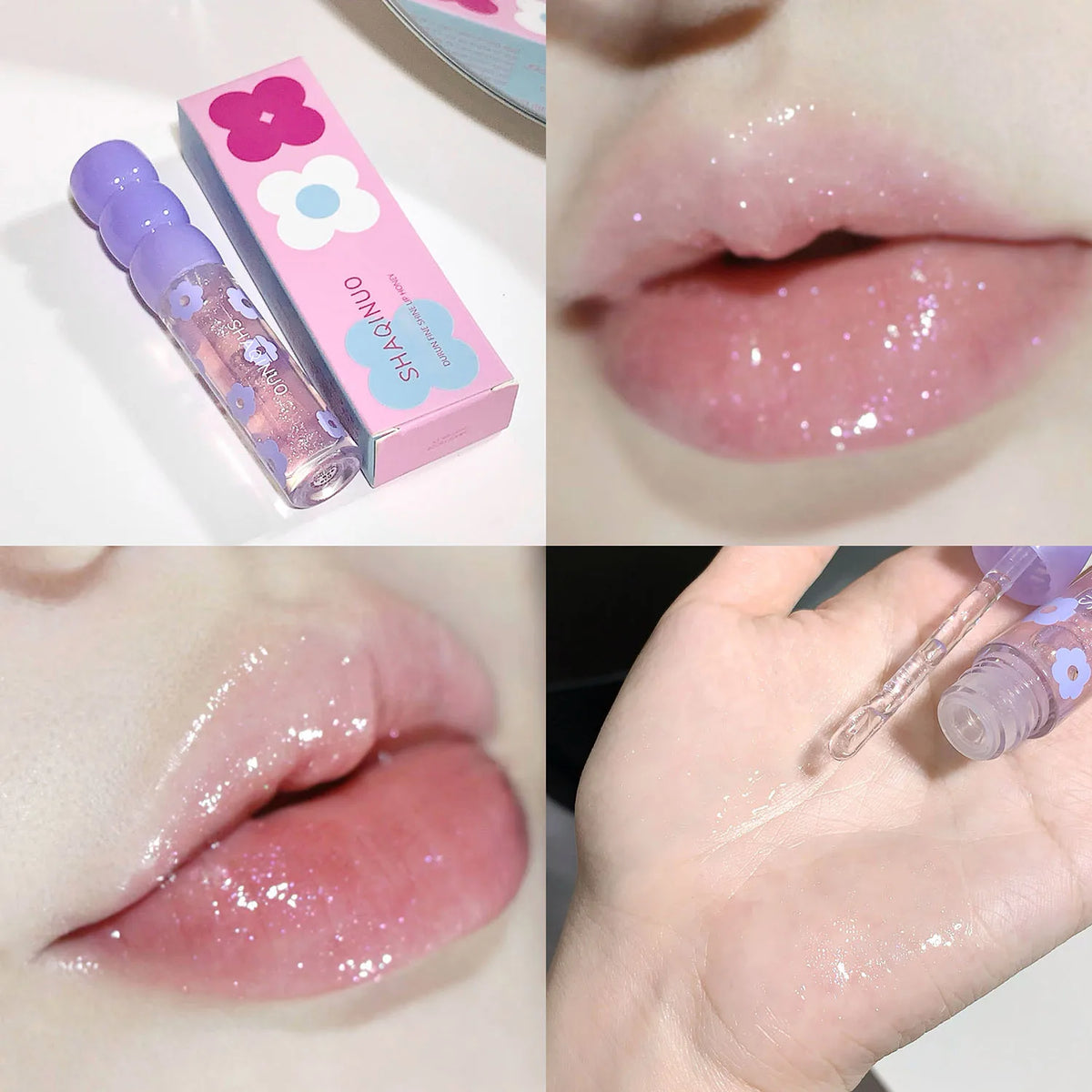 Shimmering Dewy Lip Oil Gloss | Hydrating Non-Sticky Shine Lip Oil Gloss QXL 03