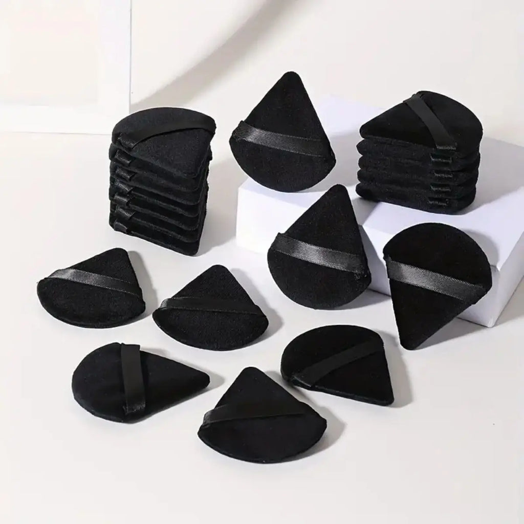 Triangle Velour Makeup Sponge Puff Set – 10 or 20 Pack Makeup Sponge Puff QXL