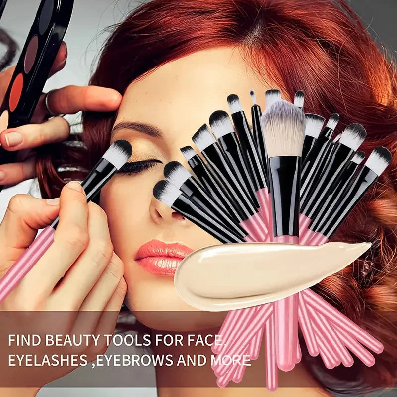 12/32-Pc Professional Makeup Brush & Sponge Set Makeup Brush Set QXL