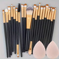 20-Piece Makeup Brush Set with Sponge | Foundation & Blending Makeup Brush Set QXL 20BG-G