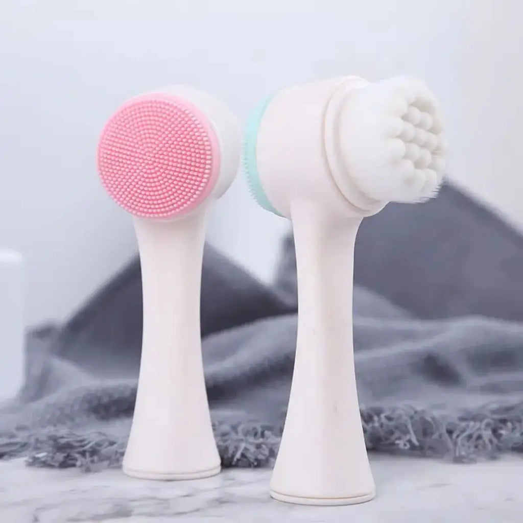 Silicone 2-in-1 Facial Cleansing & Massage Brush Facial Cleansing Brush QXL