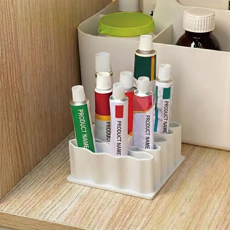 Wave Desk Organizer 32-Slot Flexible TPR for Brushes & Pens Desk Organizer QXL
