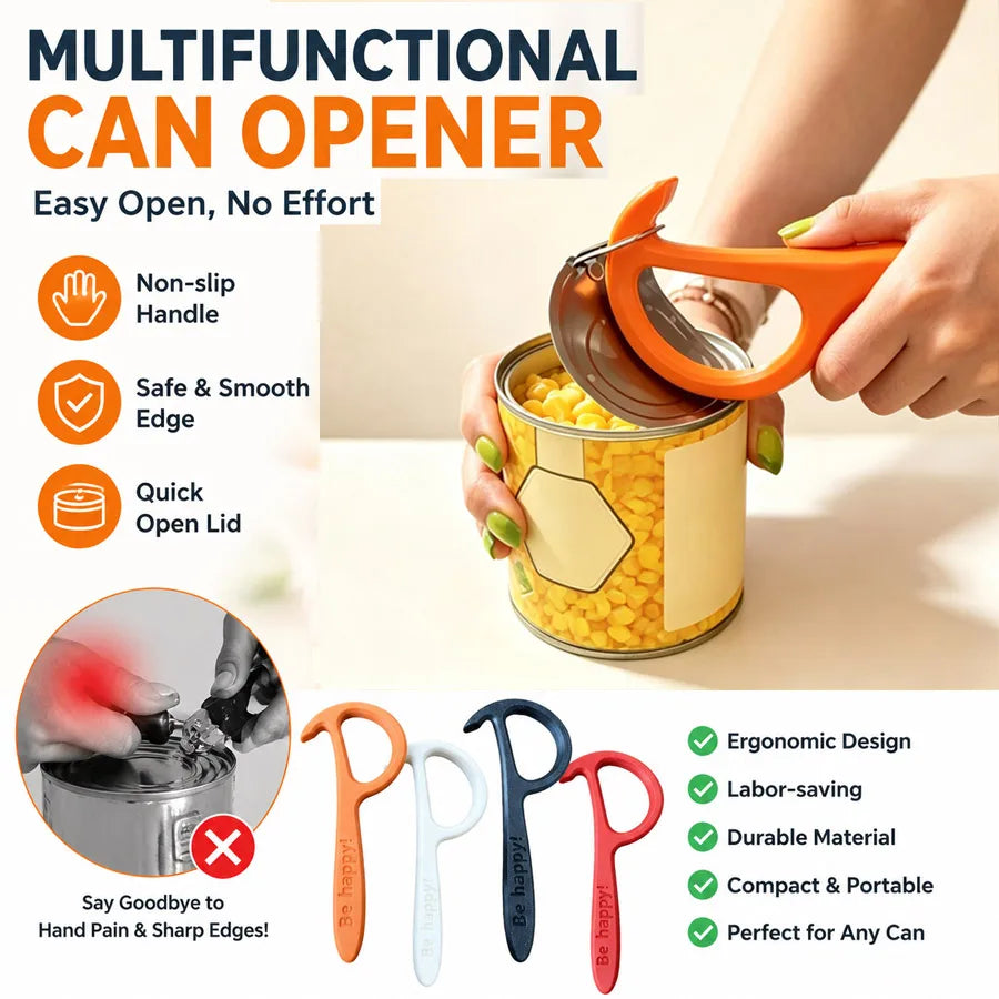 Manual Can Opener – Long Ergonomic Anti-Slip Handle Manual Can Opener QXL
