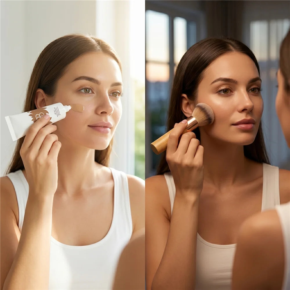 BB Cream Set – Primer, Concealer & Foundation | Long-Lasting BB & CC Cream QXL