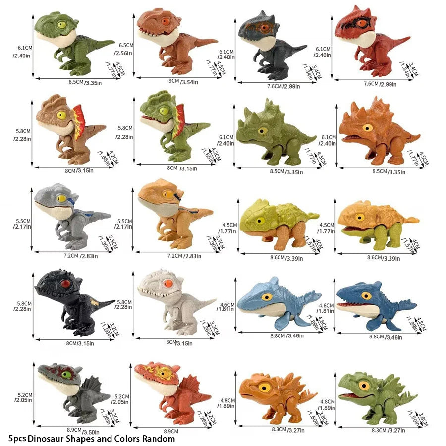 Dinosaur Finger Puppets Set | 5, 6 & 8-Piece Kids Toy Finger Puppet Set QXL 5pcs random