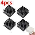 32-Slot Flexible TPR Wave Desk Organizer – Brush & Pen Holder Desk Organizer QXL 4Pcs-Black