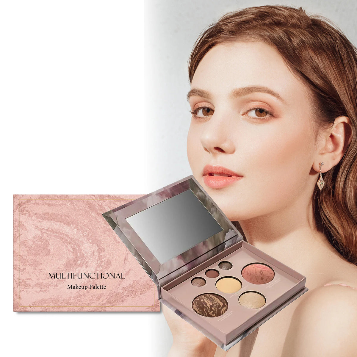 7-Color Makeup Palette | Eyeshadow, Contour, Blush & Highlight Eyeshadow Palette Set QXL