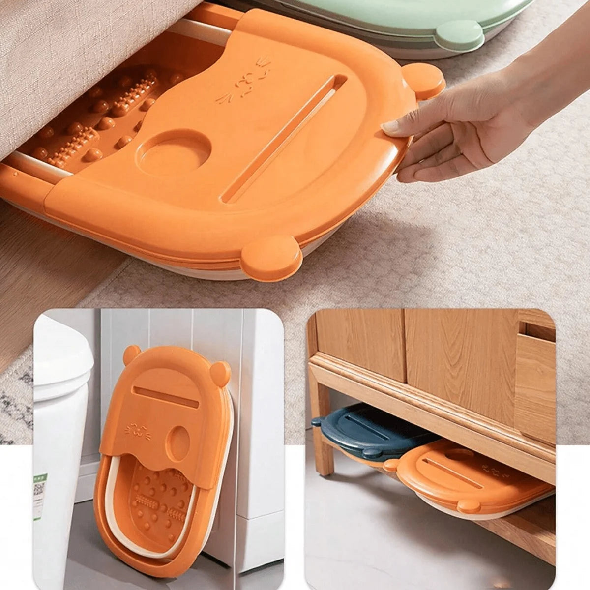 Foldable Portable Foot Soak Basin with Lid | Travel Foot Bath Foldable Foot Bath QXL