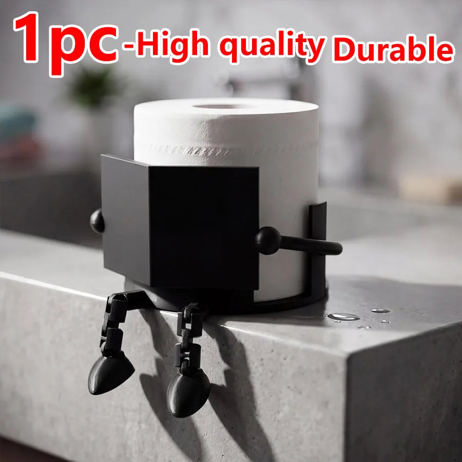Funny Reading Man Toilet Paper Holder | Novelty Bathroom Decor Novelty Toilet Roll Holder QXL 1pc-Black Durable
