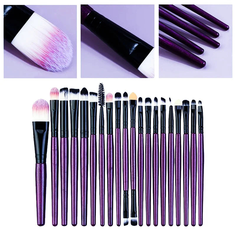 20-Piece Makeup Brush Set with Sponge | Foundation & Blending Makeup Brush Set QXL