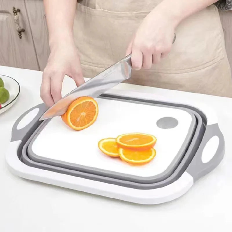 Foldable Vegetable Wash Basin & Drain Basket | 3-in-1 Foldable Drain Basket QXL