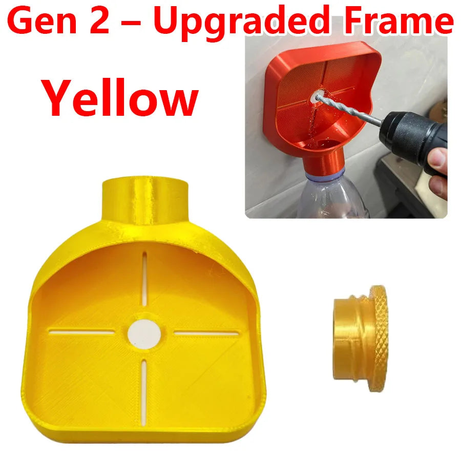 Electric Drill Dust Collector with Guide & Reusable Cover Drill Dust Collector QXL Gen 2-Yellow