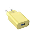 USB Wall Charger 5V 2A EU US Plug | Travel Power Adapter USB Wall Charger QXL EU Yellow