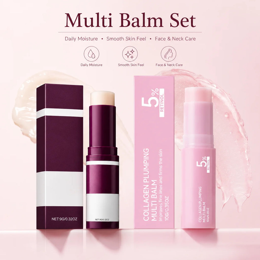 2-Pack Moisturizing Balm Stick Set – Face & Neck Pre-Makeup Moisturizing Balm Stick QXL
