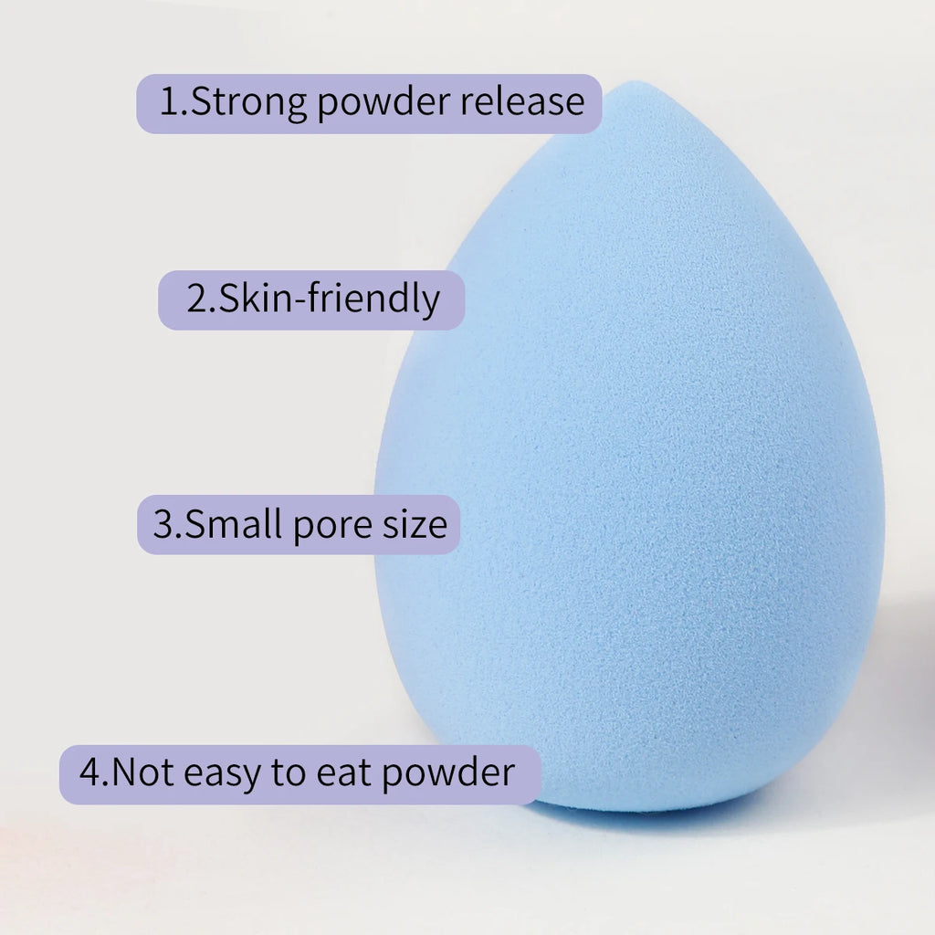 4-Pack Makeup Sponge Powder Puffs | Dry & Wet Foundation Blender Makeup Sponge Puff QXL