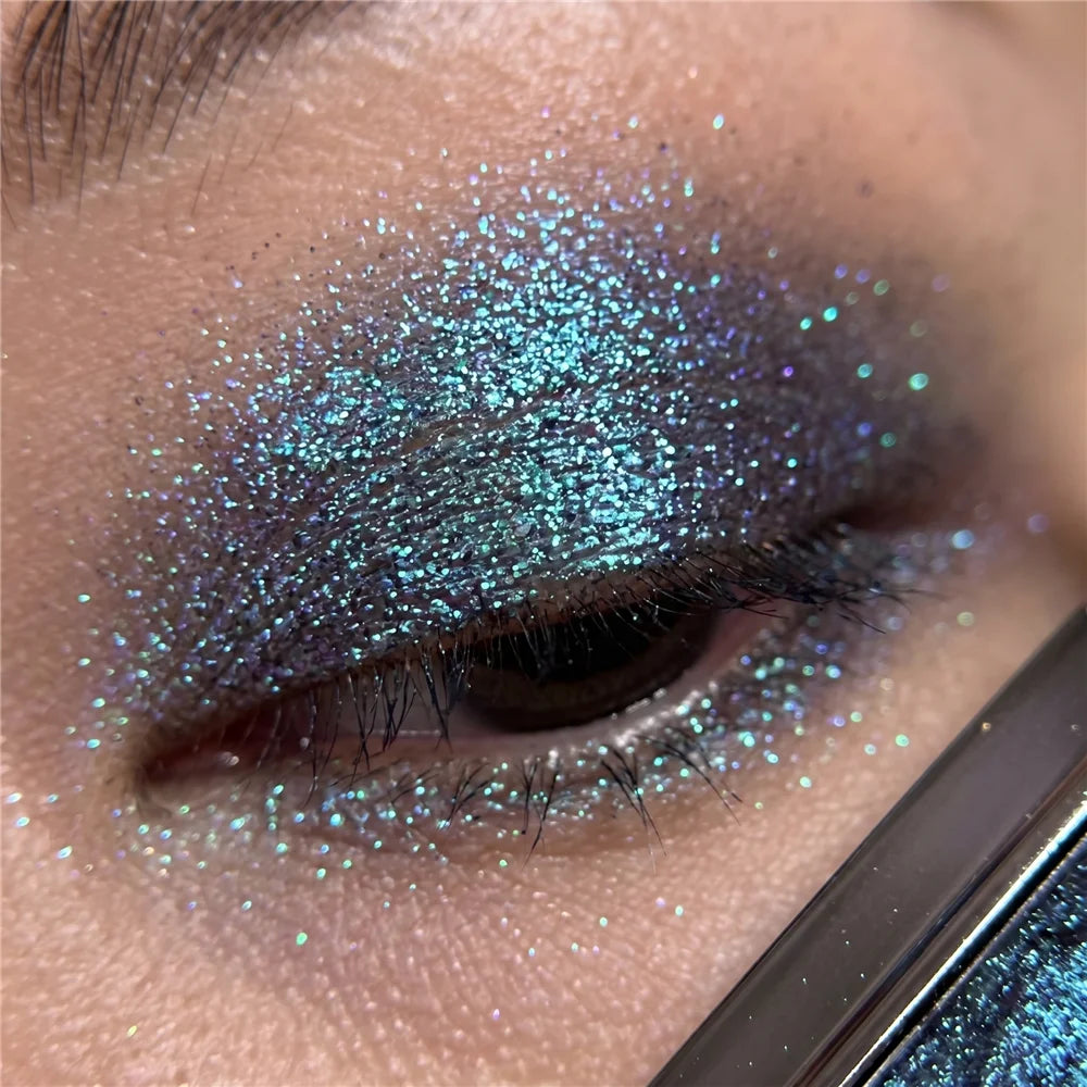 HERORANGE Chameleon Glitter Eyeshadow | Velvet Pigment Compact Single Eyeshadow QXL