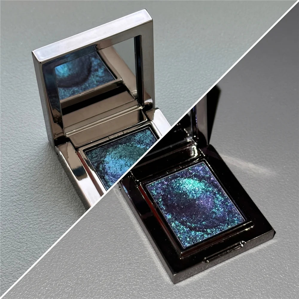 HERORANGE Chameleon Glitter Eyeshadow | Velvet Pigment Compact Single Eyeshadow QXL