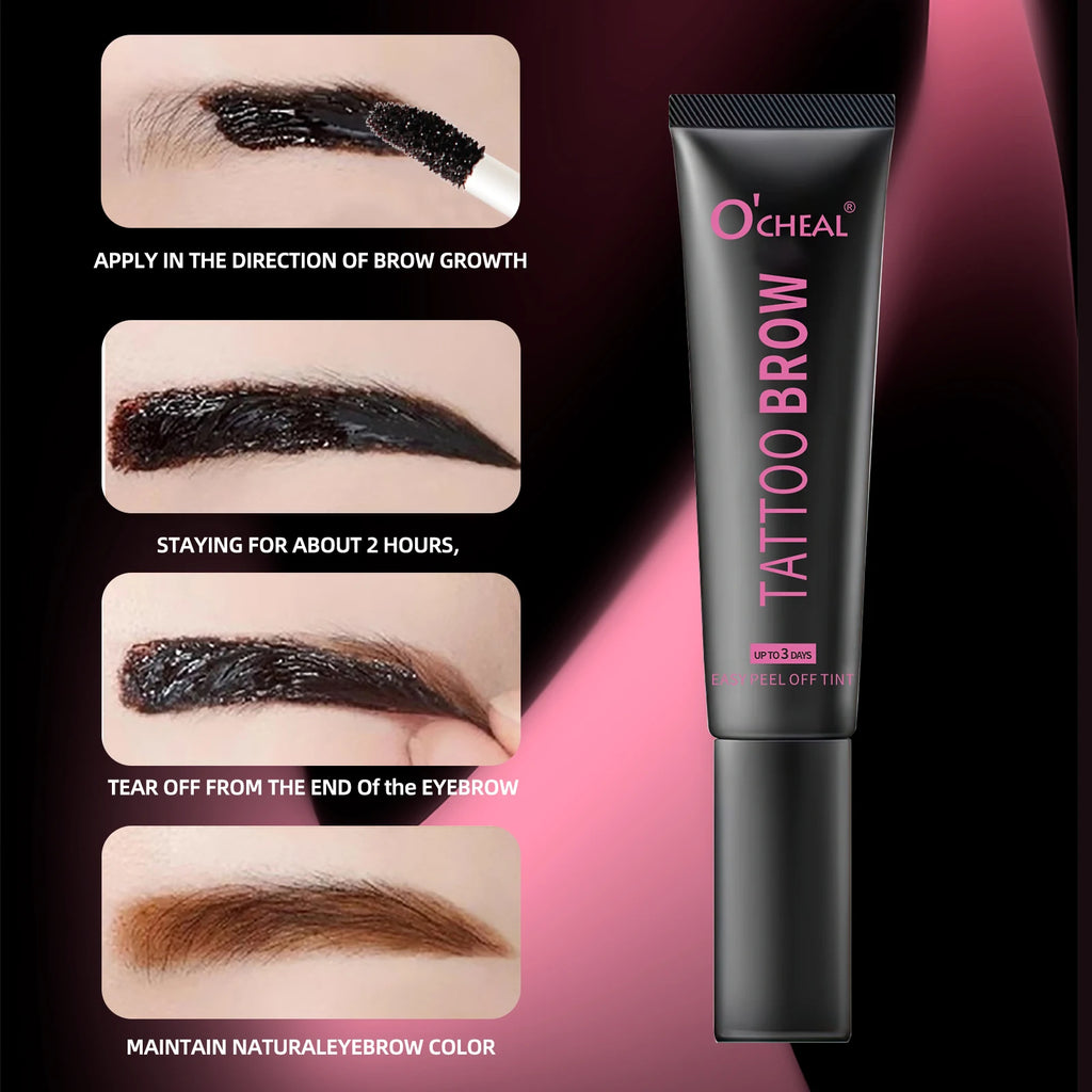 3D Waterproof Peel-Off Tinted Brow Gel | Fine Brush Included Tinted Brow Gel QXL