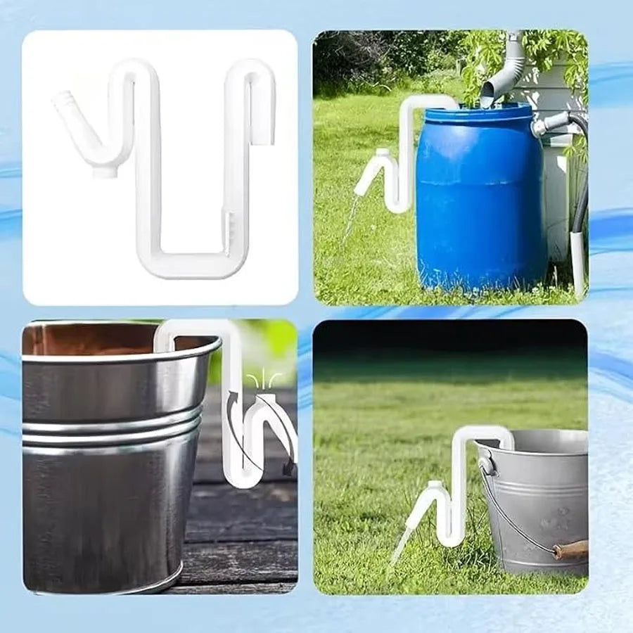Self-Priming Siphon Hose & No-Drill Overflow Pipe | Auto Drain Siphon Overflow Hose QXL