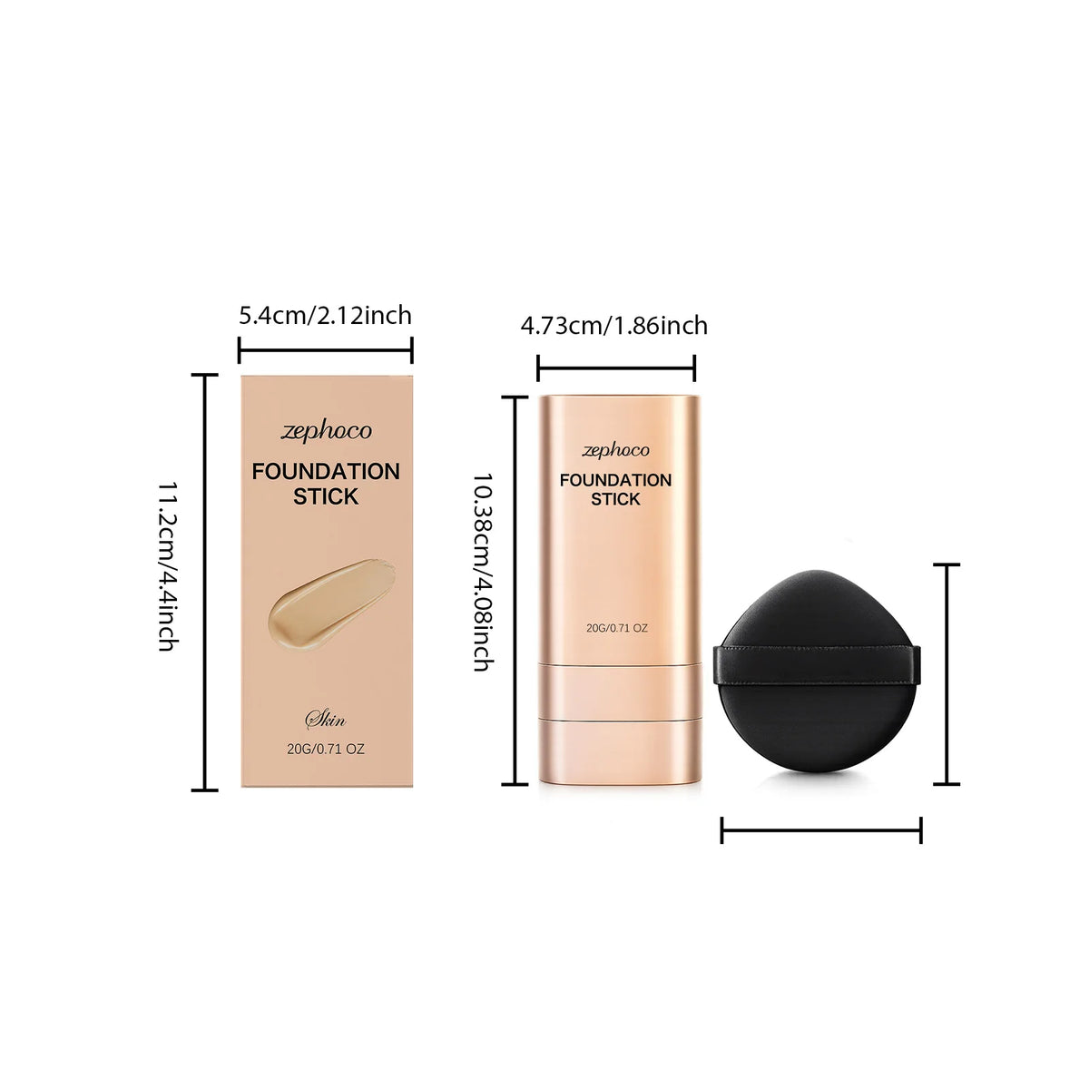 Translucent Concealer Foundation Stick – Hydrating Natural Finish Foundation Stick QXL