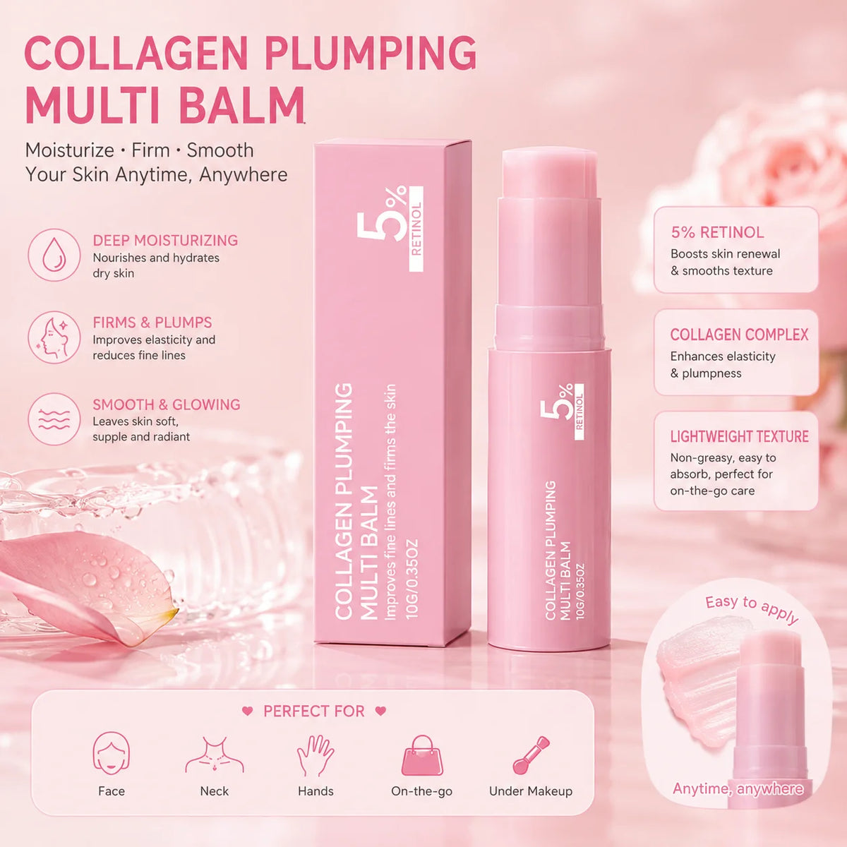 2-Pack Moisturizing Balm Stick Set – Face & Neck Pre-Makeup Moisturizing Balm Stick QXL