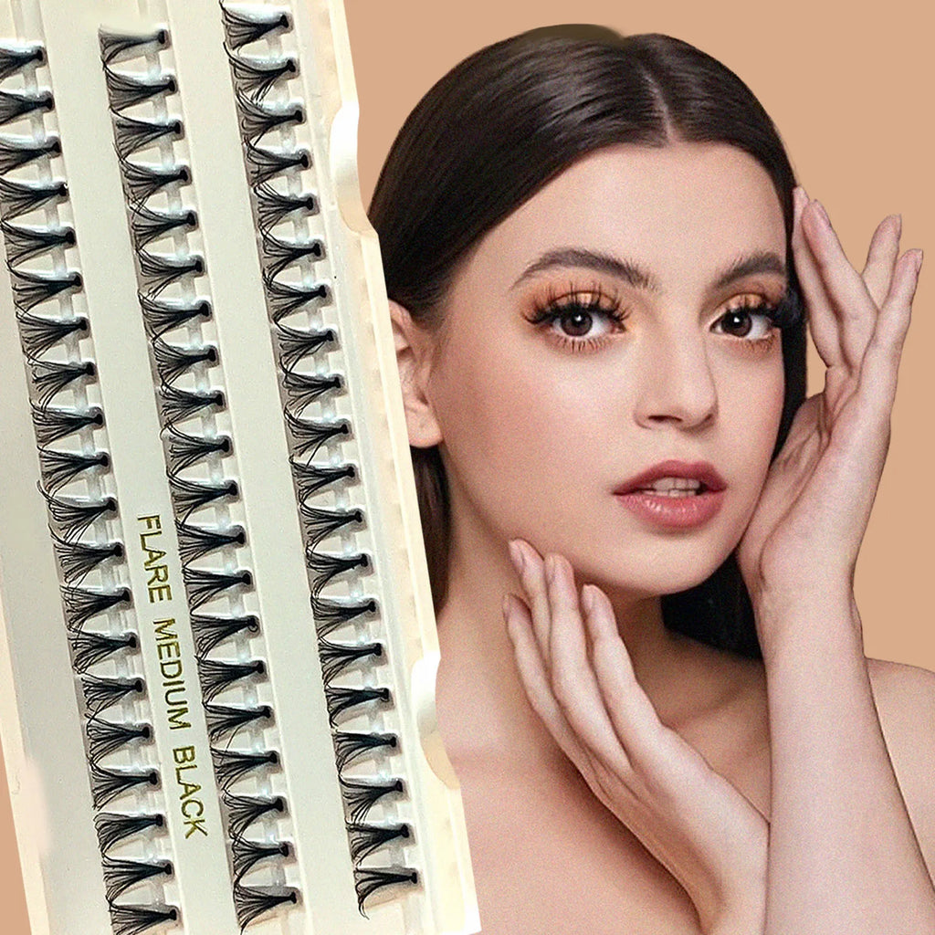 JUJU Dream DIY False Eyelash Clusters | Invisible Band 18mm DIY False Eyelashes QXL