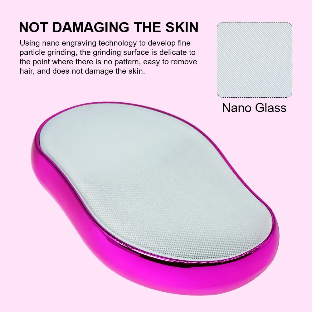 Nano Crystal Hair Remover | Reusable Glass Epilator & Exfoliator Crystal Hair Remover QXL