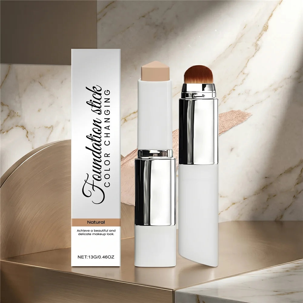 Color-Changing Foundation Stick | 2-in-1 Concealer & Base Foundation Stick QXL Natural 13g