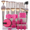 Premium Makeup Brush Set with Sponge Puff & Cleaning Tool Makeup Brush Set QXL BRA20-20PF
