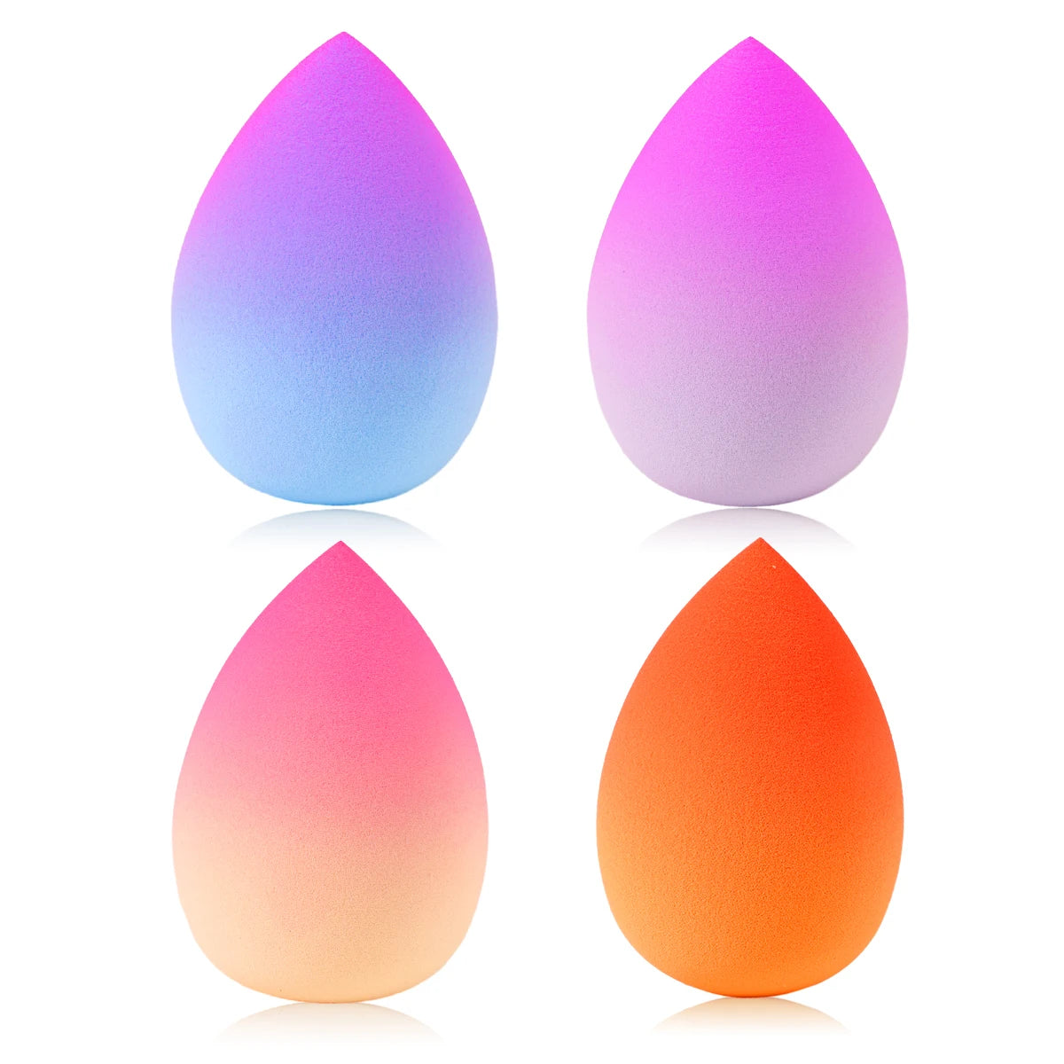 4-Pack Makeup Sponge Powder Puffs | Dry & Wet Foundation Blender Makeup Sponge Puff QXL 4pcs color 09