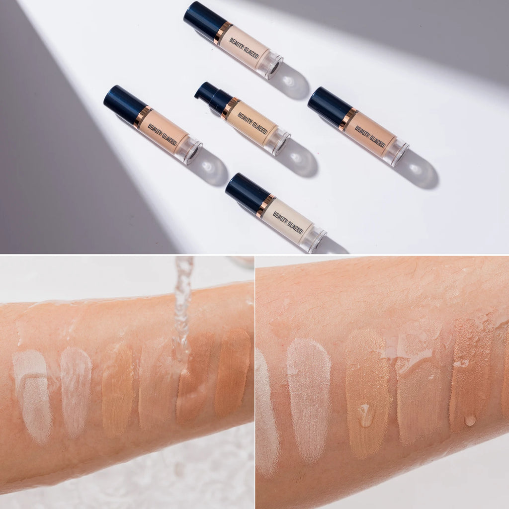 Beauty Glazed 6-Shade Liquid Foundation & Concealer | Full Coverage Liquid Foundation QXL