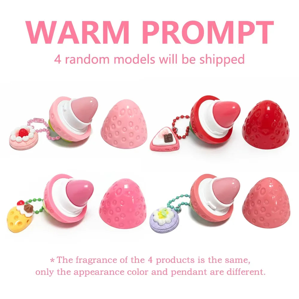 Strawberry Lip Mask Lipstick | Moisturizing Fruity Gloss 4 Colors Lip Mask Lipstick QXL