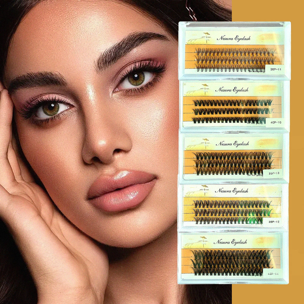 3D Cluster Lashes 20D/30D/40D – 60 Pcs DIY False Eyelashes DIY Cluster False Lashes QXL