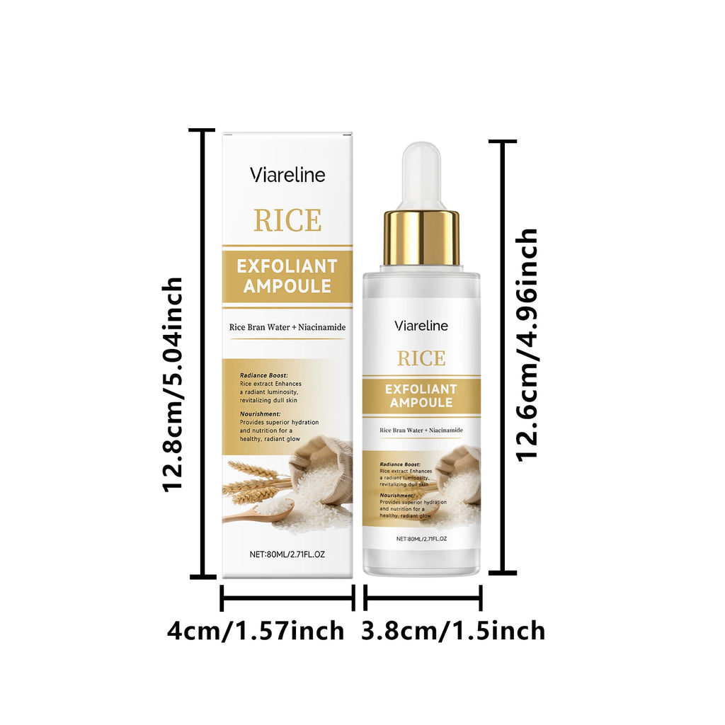 Rice Exfoliating Facial Serum | Brightening & Hydrating Essence Brightening Face Serum QXL