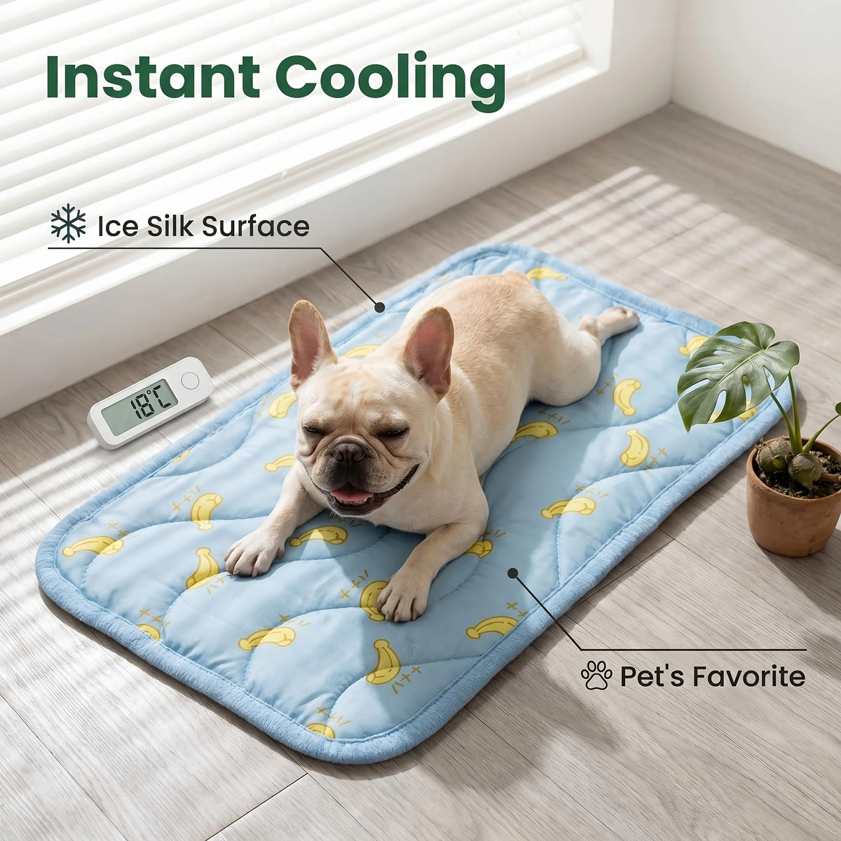Pet Ice Silk Cooling Mat – Breathable Sleep Pad for Dogs & Cats Pet Cooling Mat QXL
