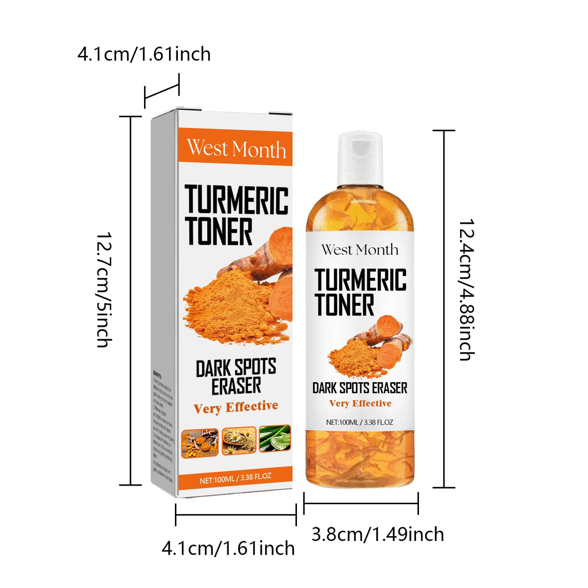 Turmeric Radiant Face Toner – Brightening & Hydrating 100ml Face Toner QXL