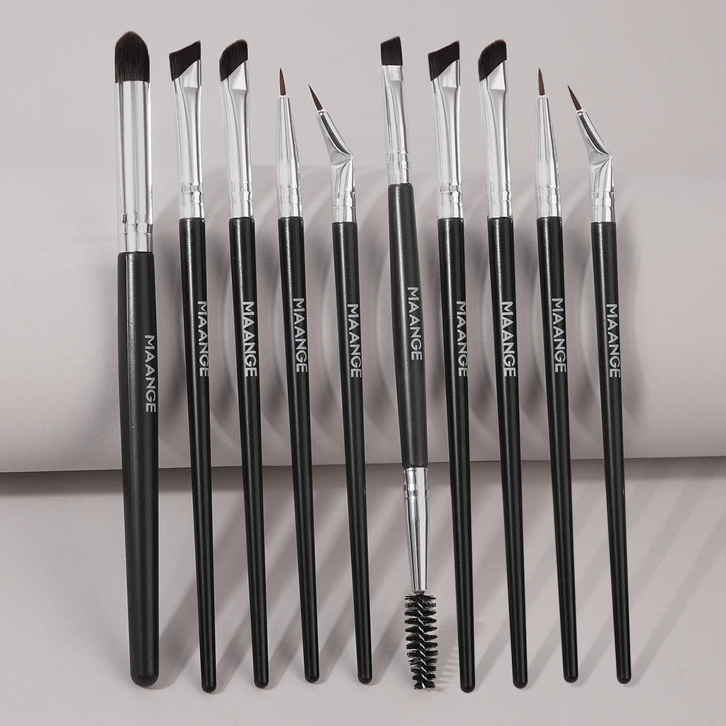 MAANGE 10-Piece Eye Makeup Brush Set – Eyeshadow & Liner Eye Makeup Brush Set QXL