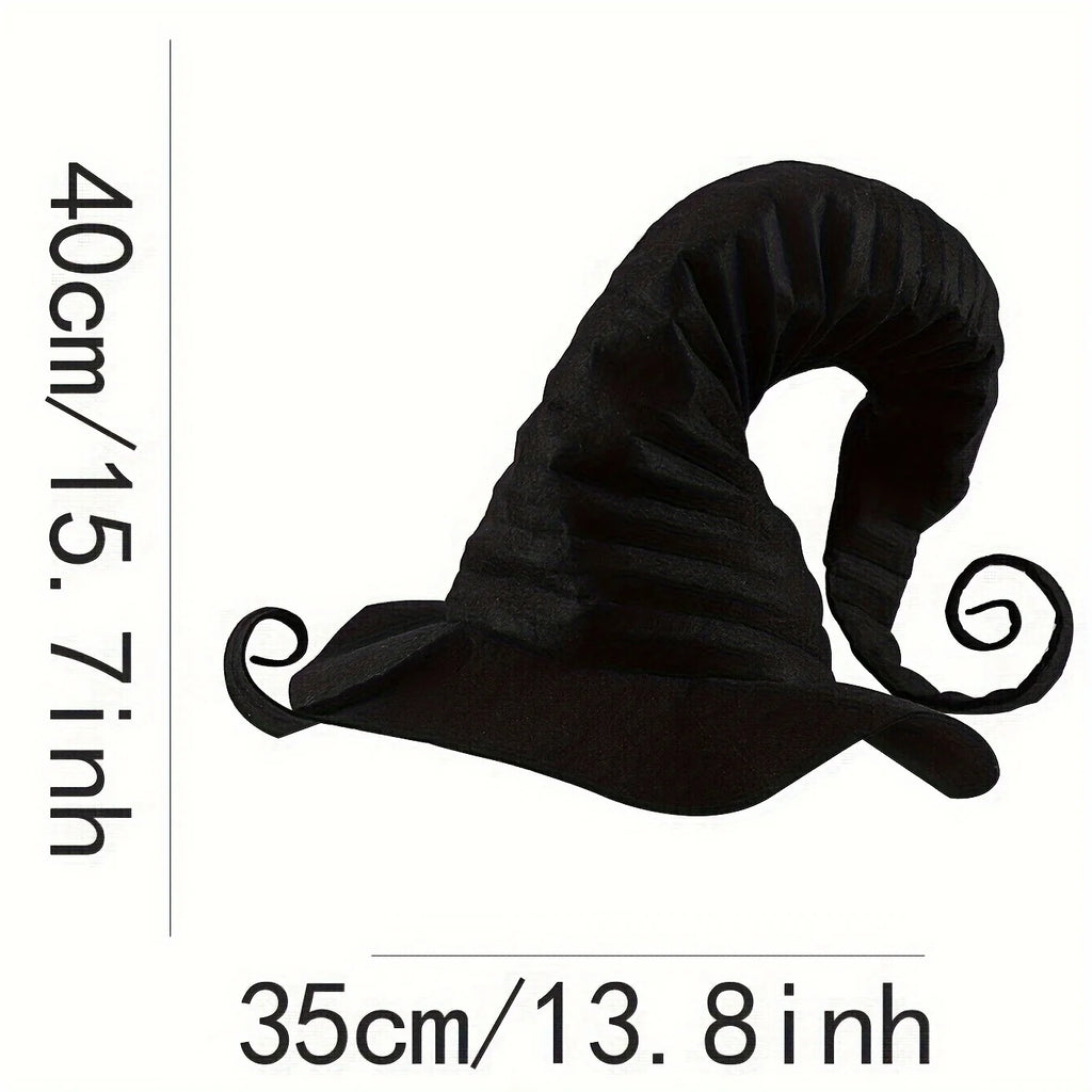 Black Crimson Witch Hat with Adjustable Rope | Halloween Costume Hat QXL