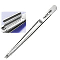 Slant Tip Eyebrow Tweezer | Stainless Steel Hair Removal Tool Eyebrow Tweezer QXL Silver