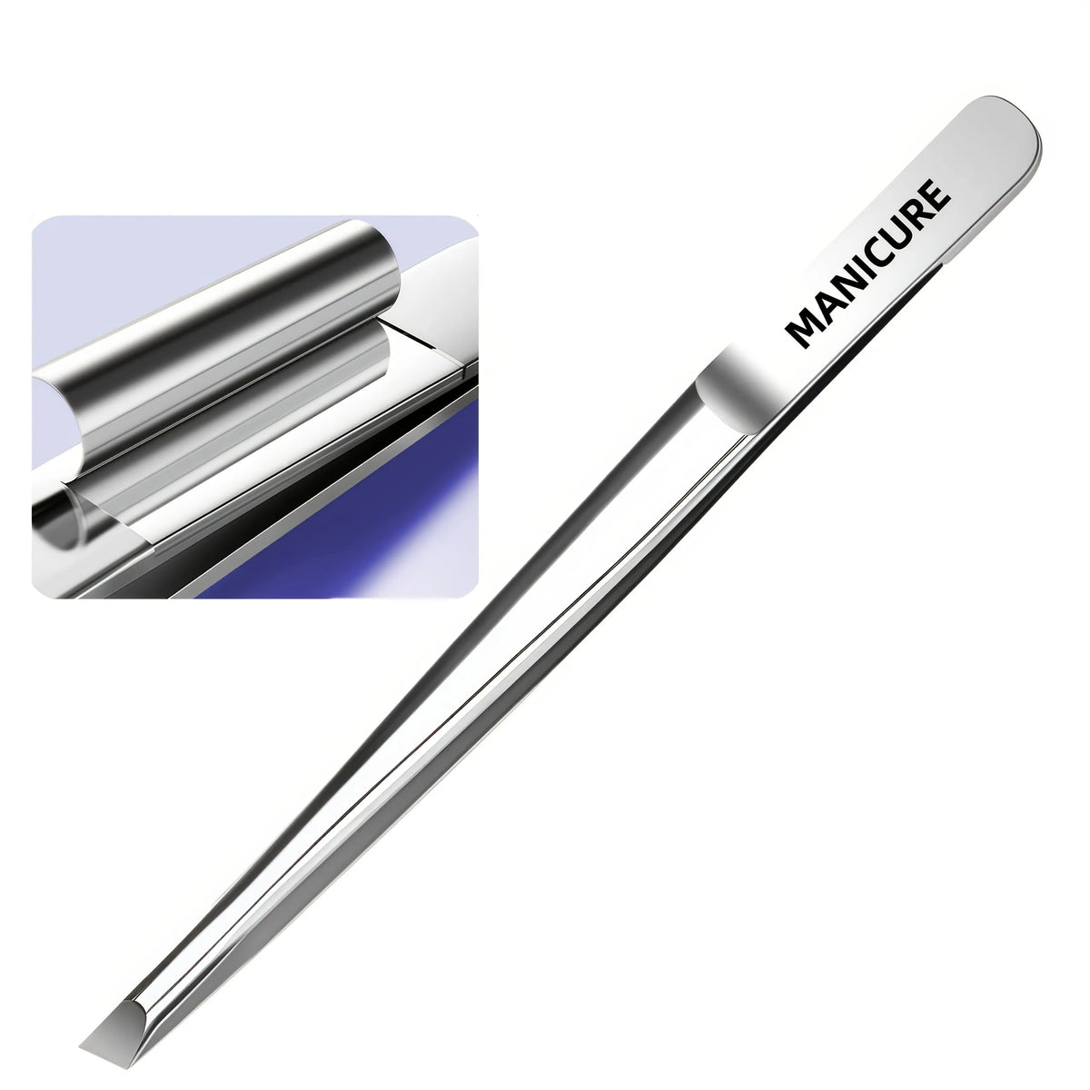 Slant Tip Eyebrow Tweezer | Stainless Steel Hair Removal Tool Eyebrow Tweezer QXL Silver