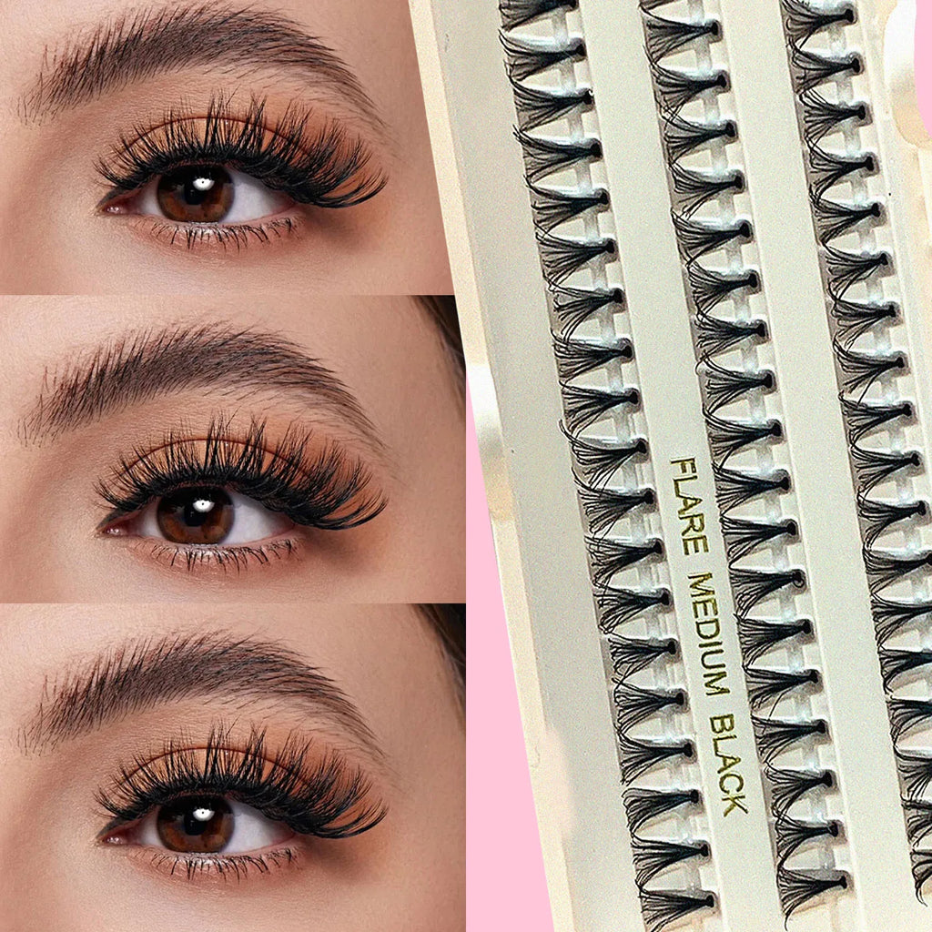 JUJU Dream DIY False Eyelash Clusters | Invisible Band 18mm DIY False Eyelashes QXL